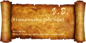Visnyovszky Dániel névjegykártya